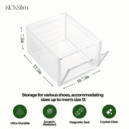 Magnetic Drop-Front Stackable Sneaker Display Box