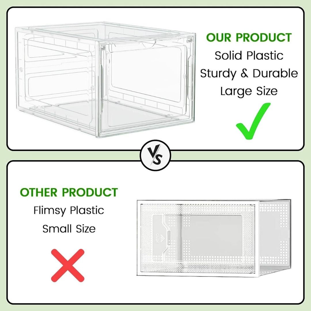 Magnetic Drop-Front Stackable Sneaker Display Box