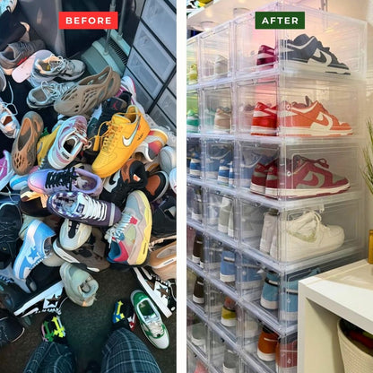 Magnetic Drop-Front Stackable Sneaker Display Box