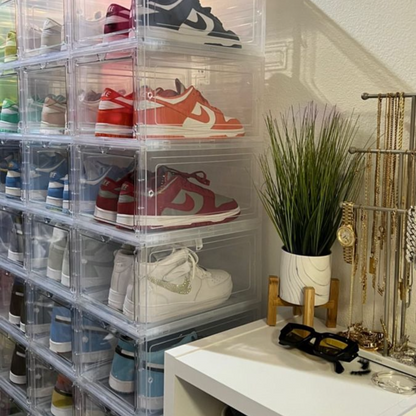 Clear Shoe Storage Boxes - Stackable, Strong & Dust-Proof